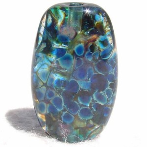 TURBULENT-INDIGO-1-Handmade-Glass-Focal-Bead-Flaming-Fools-Lampwork-Art-Glass