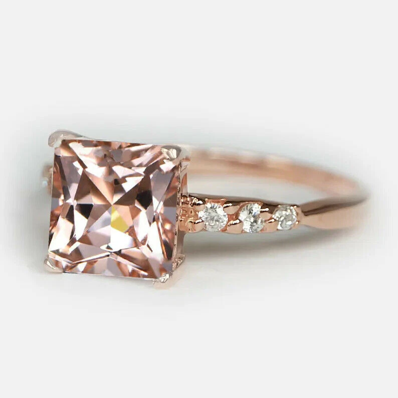 Square morganite ring online