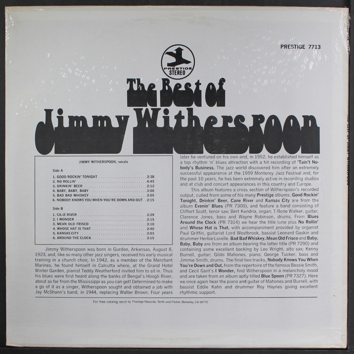 JIMMY WITHERSPOON: best of PRESTIGE 12