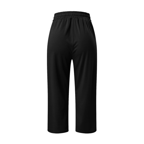 Womens Capri Pants Loose Yoga Pants Wide Leg Drawstring Comfy Lounge Capris - Picture 12 of 33