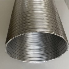 Aluminium Flexible Hose 150mm / 2m Alloy Flexi Air Duct Pipe Tube Heat