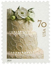 USPS Stamps  2014 Wedding Cake 0.70 Stamp NOT FOREVER Block of 4 Scott 4867