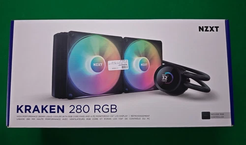 NZXT Kraken 280 RGB Black All In One 280mm Intel/AMD CPU Water Cooler (2023)