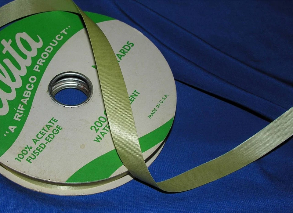 90 YDS DE COLECCIÓN PAQUETE AMARILLO PÁLIDO CINTA ACETATO MANUALIDADES NAVIDAD/PASCUA 5/8" CON LAZOS GRATIS CD Foto 2 de 2