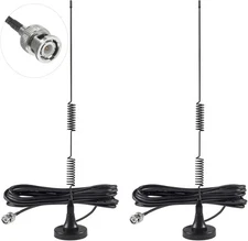 2pcs Police Scanner Antenna 20-1300MHz Radio HF 2pcs, Black 