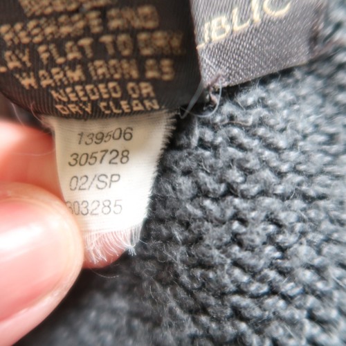 Vintage Y2K Banana Republic schieferblau Baumwolle Strick Staubwedel Cardigan Pullover S - Bild 6 von 7
