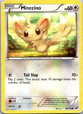 Minccino 88/114 Common Black & White Pokemon Moderately Played