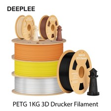 DEEPLEE PETG 1KG 3D Drucker Filament 1,75mm Hohe Festigkeit Keine Blase ±0,02MM