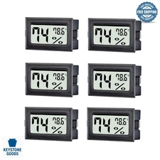 Compact 6 Pack Indoor Thermometer & Humidity Gauge - Perfect for Every Space