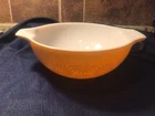 Vintage Pyrex Glass Orange Daisy  #444 Cinderella Big Mixing Bowl - 4 QT