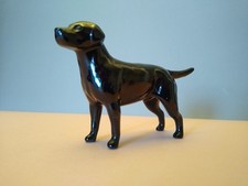 Vintage Beswick Black gloss Labrador Dog Ceramic Figurine Made In England 