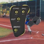 Baseball Umpire Clicker with Whistle Portable Balls Strike Outs Innings Softball