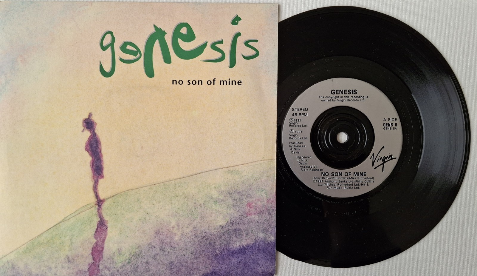Genesis - No Son Of Mine/Living Forever  7"" UK Virgin Records P/S 1991