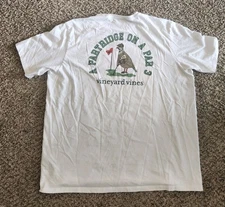 Vineyard Vines "Partridge on a Par 3" Golf Graphic T Shirt Men's XXL 2XL White