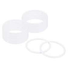 15Pcs Dream Catcher Rings, 3.3" Plastic Macrame Wreath Floral Round Hoop, White