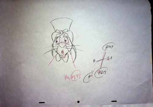 The Many Adventures of Winnie the Pooh Hand-Drawn Production RABBIT Pencil - Picture 1 of 2