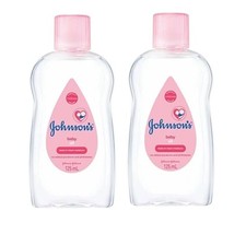Johnson's Baby Body Moisturizing Oil, Liquid Mineral Oil for Baby Massag 125MLX2