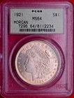 PCGS GREEN TAG MS-64! 1921 MORGAN DOLLAR