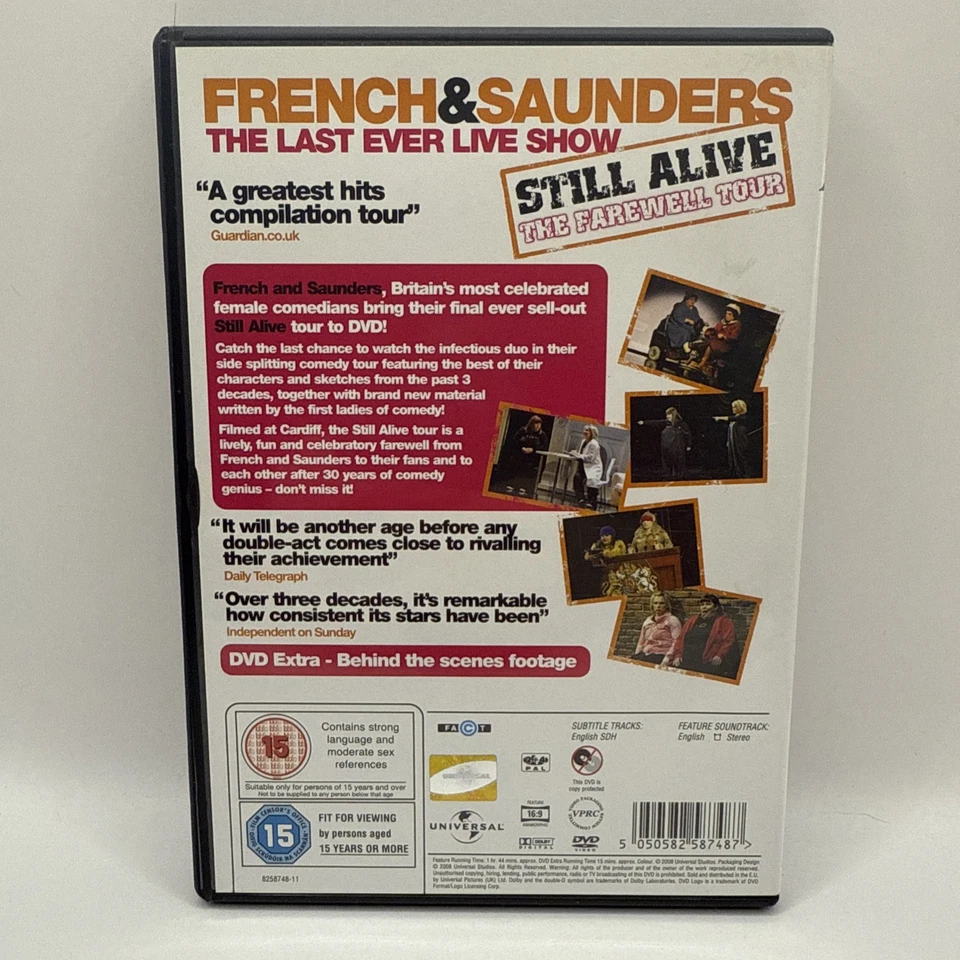 French and Saunders Still Alive DVD Dawn French Jennifer Saunders R2&4 15+ VGC - Image 2 of 4