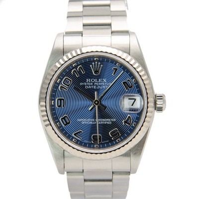 Rolex Datejust 31, 68274, Steel & White Gold, Blue Concentric Arabic Dial, Oy...