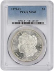 1879-O Morgan Silver Dollar MS61 PCGS