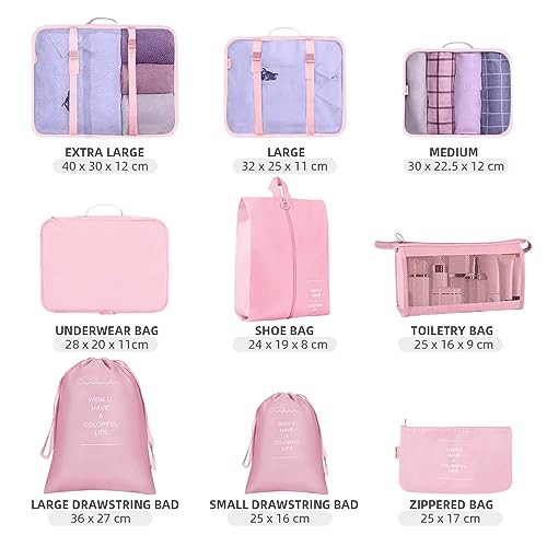 Packwürfel für Koffer, 9 Stück Reisegepäck Packorganizer - Bild 3 von 5
