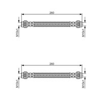 2X Bosch BremsschlÄUche Hinten Passend FÜR CitroËN C5 Links+Rechts | 1 987 476