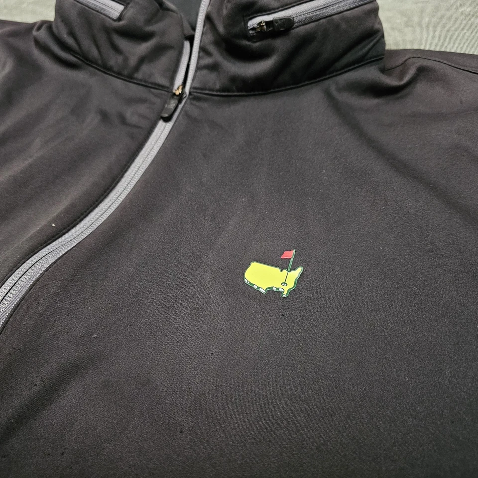 Chaqueta The Masters Para Hombre Grande Negra Golf Cremallera Completa Augusta National Tech Foto 2 de 4