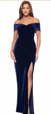 Xscape Womens Sleeveless Navy Blue Dress Womens Size 8 NWT Wedding Guest / Event