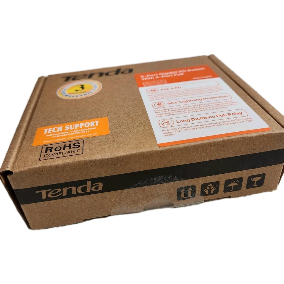 TEG1105P, 5 Port Gigabit PoE Switch Compatible with IEEE 802.3af/at Devices, ... - Image 3 of 4