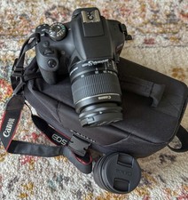 Canon EOS Rebel T7 DSLR Camera with 18-55mm 75-300mm Lenses, Batt Charger Bundle