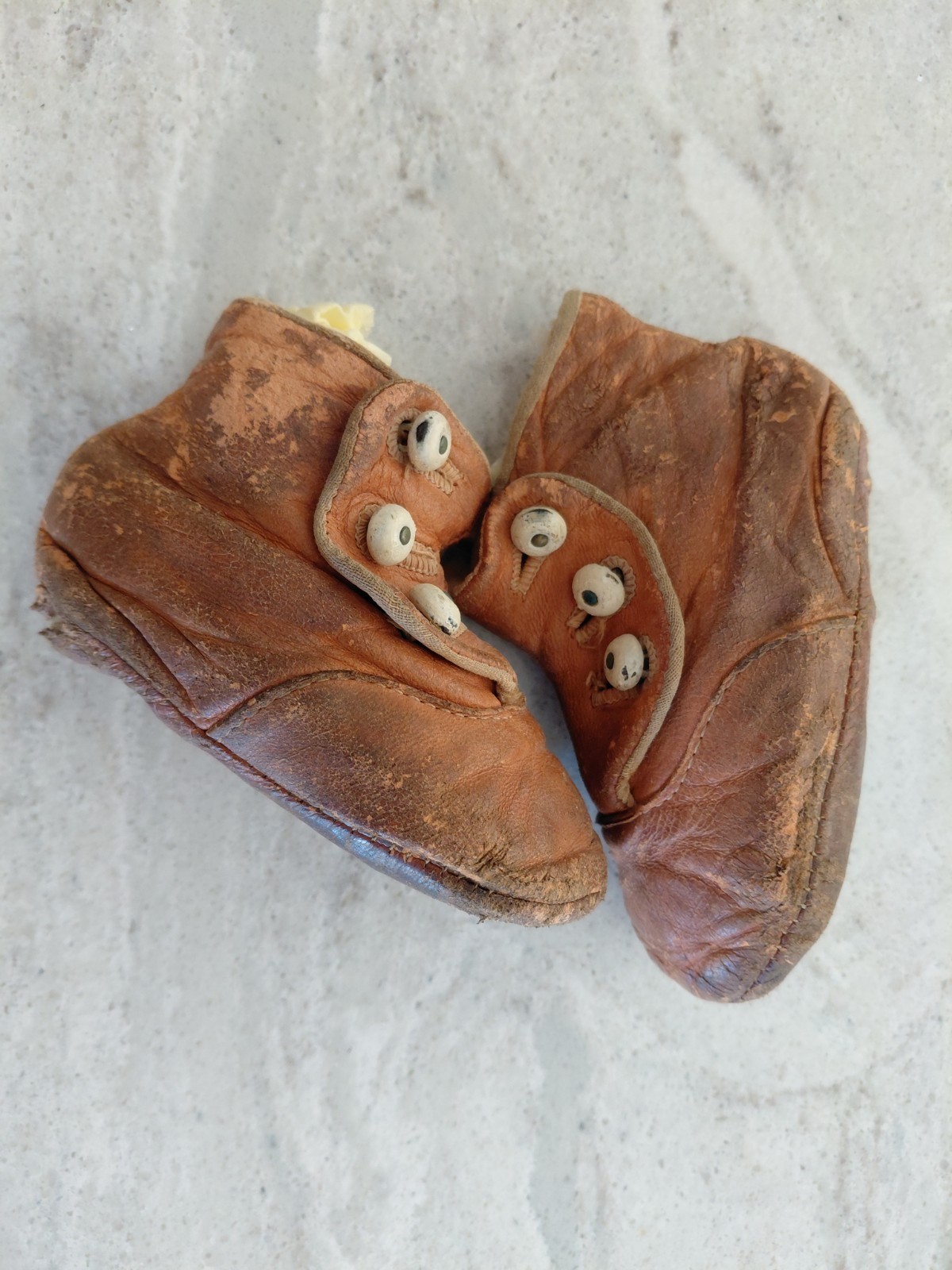 Antique Button Leather BABY SHOES See Note
