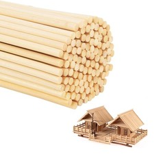 Wooden Dowel Rods 1/5 x 10 Inch Craft Wood Sticks Unfinished for Craft and DIY