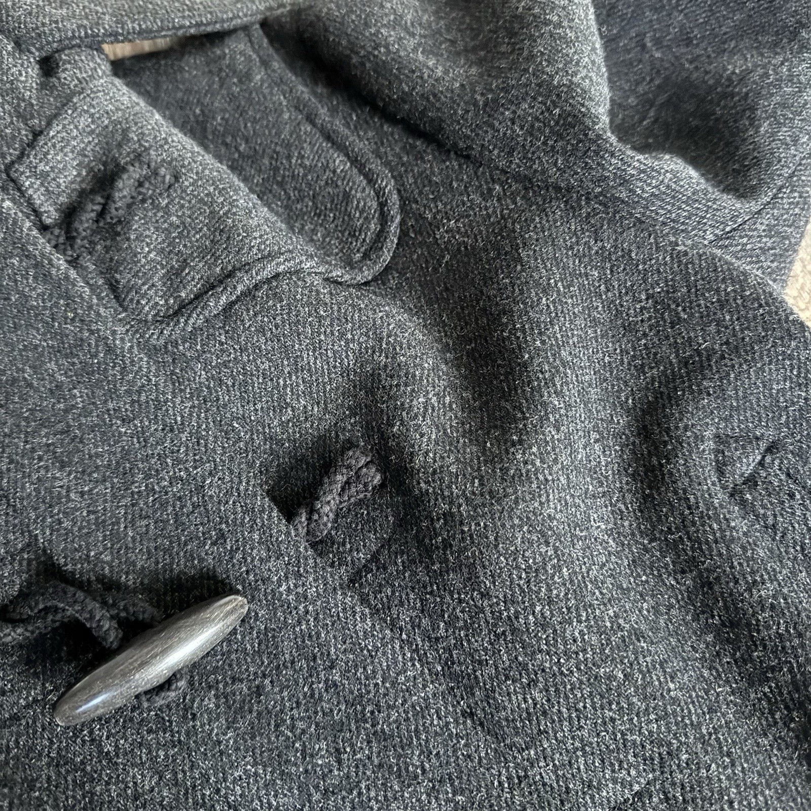 UNIQLO +J Wool Duffle Coat Gray/Dark Navy S Jil Sander Collab Toggle Closure image 7