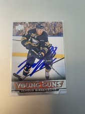 Zemgus Girgensons Signed rookie card UD Young Guns RC Autographed Buffalo Sabres
