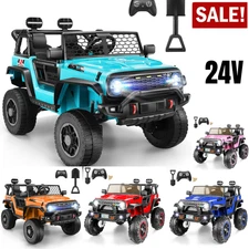24V Kids Car Toy Heavy Duty Ride on Truck with Remote Bluetooth LED Lights Gift