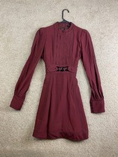 Marc Jacobs Women's Dress Size 0 Dark Ginger Long Sleeve Mock Neck Viscose NWT