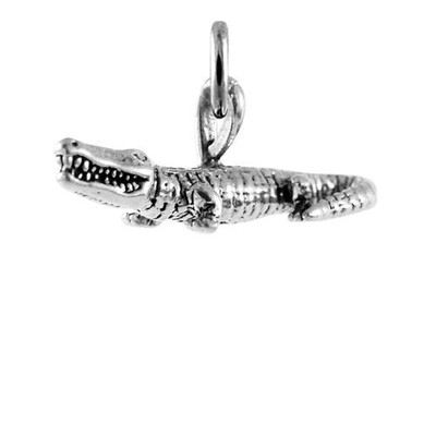 TheCharmWorks Sterling-Silber 3D Alligator CharmAnhänger | Sterling Silver Charm