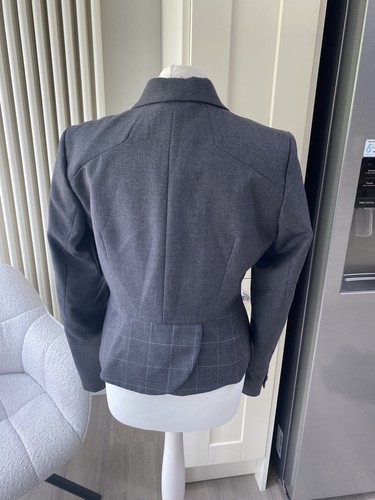 HOBBS NW3 GREY 100% WOOL DRESS & BLAZER SUIT JACKET COORD SET SIZE 12 OCCASION - Picture 18 of 24