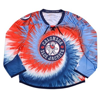 Columbus Blue Jackets Grateful Dead 2025 Hockey Jersey Adult Sz