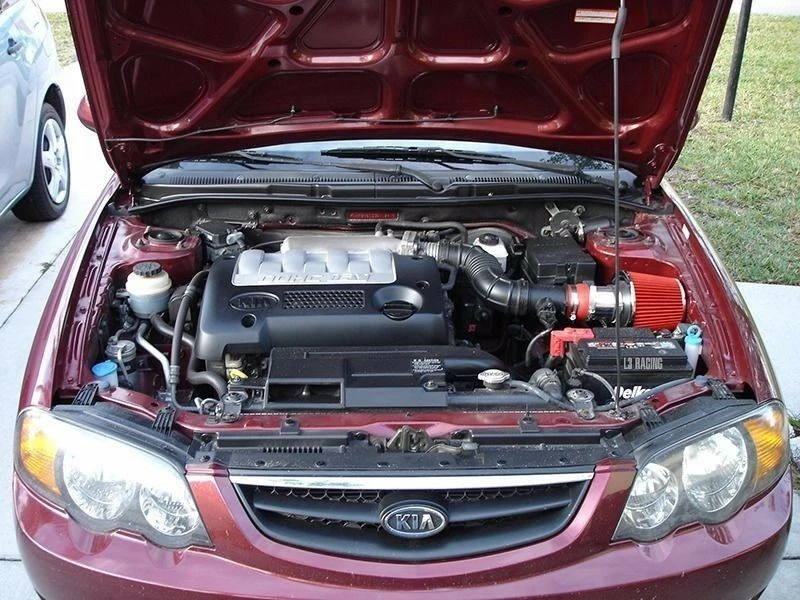 Kit de admisión de aire BCP RW ROJO para 00-04 Spectra 1,8 L/05-09 Spectra 5 2,0 L + filtro Foto 2 de 4