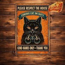 You Mess With The Meow Meow Funny Cat Wall Art 8x12 Vintage Aluminum Sign