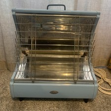 Vintage BELLING Baby Blue Electric Fire Heater Tested & Working, Prop