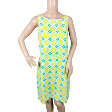 Sail to Sable STS Dress Women's Small Lemon Print Sleeveless Shift Sleeveless
