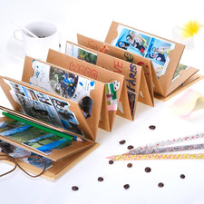 Scrapbooks Hardcover Photo Albums 4 x 6 Inch Photos Hand Made Kraft Paper for...