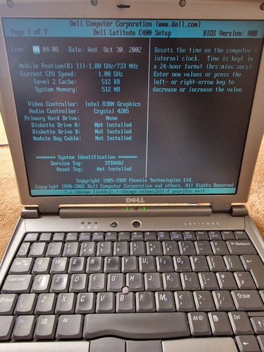 Dell Latitude C400 Vtg Laptop 12,1" Pentium III For Parts Read Description - Picture 2 of 24