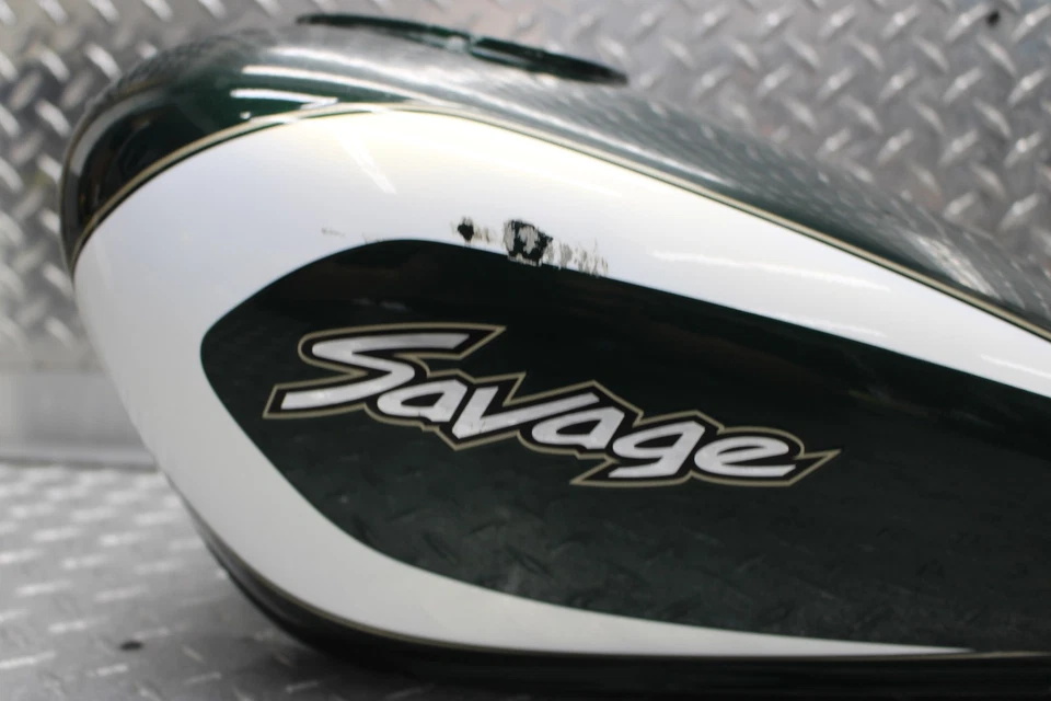 Suzuki Savage 650 LS650P 2000 tanque de gasolina verde/blanco pila de combustible (sin óxido) Foto 3 de 4