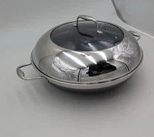 HexClad Hybrid Nonstick 14-Inch Wok with Steel Lid