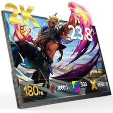 Used 23.8" 2K 144Hz-180Hz Portable Monitor Gaming Display VESA Kickstand Screen