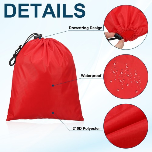 6pcs Drawstring Bag with Toggle 14 x 16 Inch Stuff Sack, Red - Picture 4 of 7